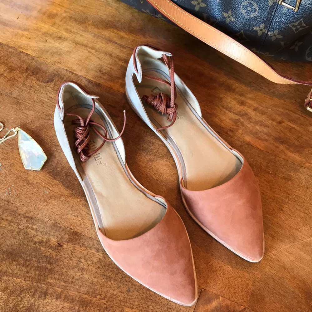 Anthropologie Gee Wawa Adele Suede Leather Flat - Picture 3 of 8